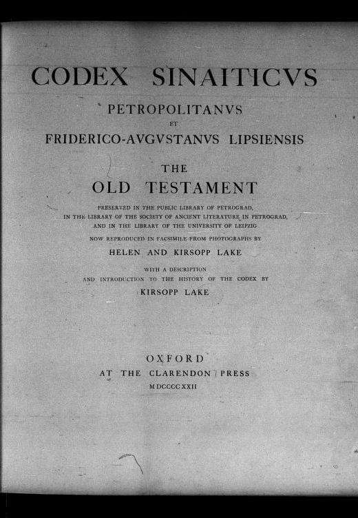 Codex Sinaiticus um dos antigos manuscritos bíblicos